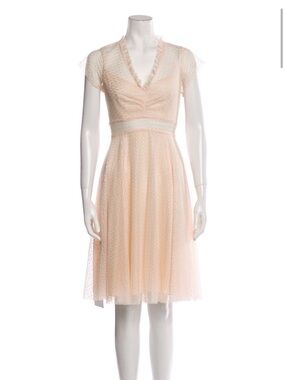 sandro peaches lace dress Sandro Antilope Lace Dress in Peach Polyamide Nylon ref.631029